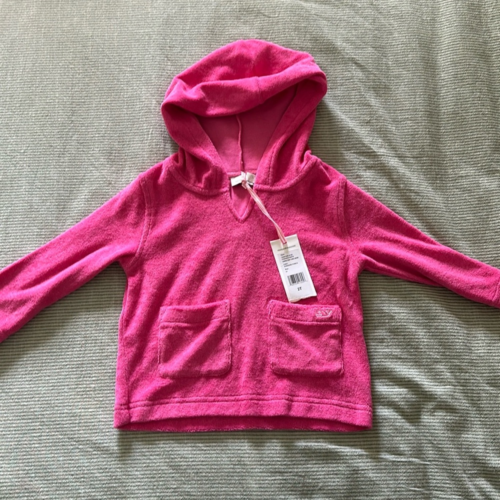 Vineyard Vines Terry Towel Hoodie Size 2T, New with Tags